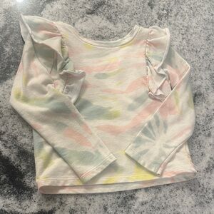 Grayson‎ Mini ruffle shoulder sleeve spring pastel colors sweatshirt size 4T